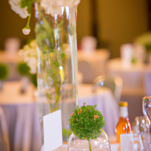 מקום חתונות מעוצב להפליא עם סידורי פרחים ועריכת שולחן