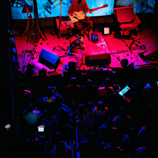 תמונה של להקה חיה מופיעה על הבמה כשהקהל שקוע במוזיקה